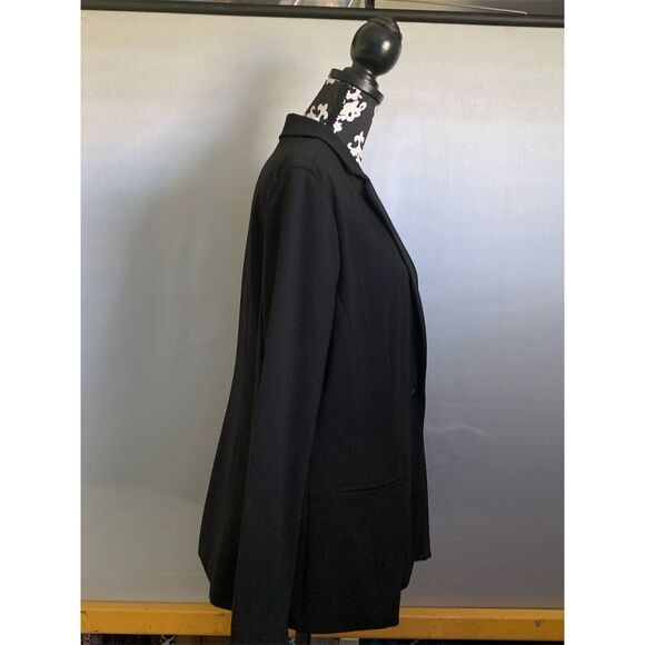 Mossimo Women's Black Open Front‎ Blazer Jacket Size M Notched Collar Tailored - Picture 3 of 15